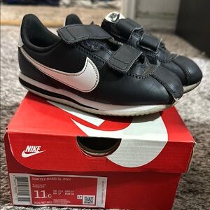 Nike Cortez Basic SL Kids Shoes - Black